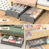 Under Bed Storage Rolling 50L Large Capacity and Wheels  Containers XXL OPTION 2