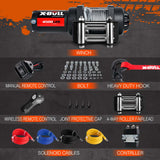 Car winch 12V Electric Winch 4500LB Winch and Steel Cable With 5.5MX13M