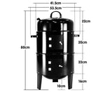 BBQ Charcoal BBQ Smoker 3-in-1