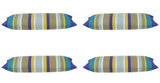 Cushion Pillow Covers Pack of 4 Corban Royal  Rectangle 35x70cm Striped Multicoloured