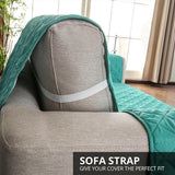 190x195cm Seater Pet Sofa Protector Cover Quilted Couch Covers Lounge Slipcover - Grey