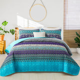 Quilted coverlet Tranquil and pillow covers set: Perfect for Relaxation - Queen size