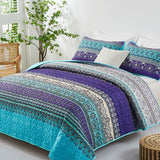Quilted coverlet Tranquil and pillow covers set: Perfect for Relaxation - Queen size