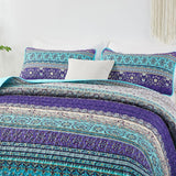 Quilted coverlet Tranquil and pillow covers set: Perfect for Relaxation - Queen size
