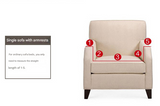 Black Single Sofa Bubble Gauze Sofa Cover with Skirt - Full Elastic Dustproof Single Seater 90-140cm