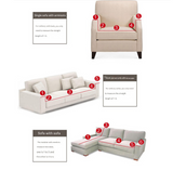 White Double Sofa Bubble Gauze Sofa Cover with Skirt - Full Elastic Dustproof Double Seater 145-185cm