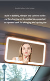 Car Sun Visor Makeup Mirror with LED Light and button - Tri-Color, Touch Control