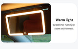 Car Sun Visor Makeup Mirror with LED Light and button - Tri-Color, Touch Control