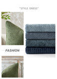 Light Grey Plush Chenille Cushion Covers Set of 2 - Soft Textured Decorative Throw Pillow Cases for Sofa Couch, 45x45cm