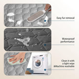 Grey 2-Sided Waterproof Pet Sofa Cover - Dog Bed Protector Blanket for Furniture, Couches & Car Seats (200x200cm, Machine Washable)