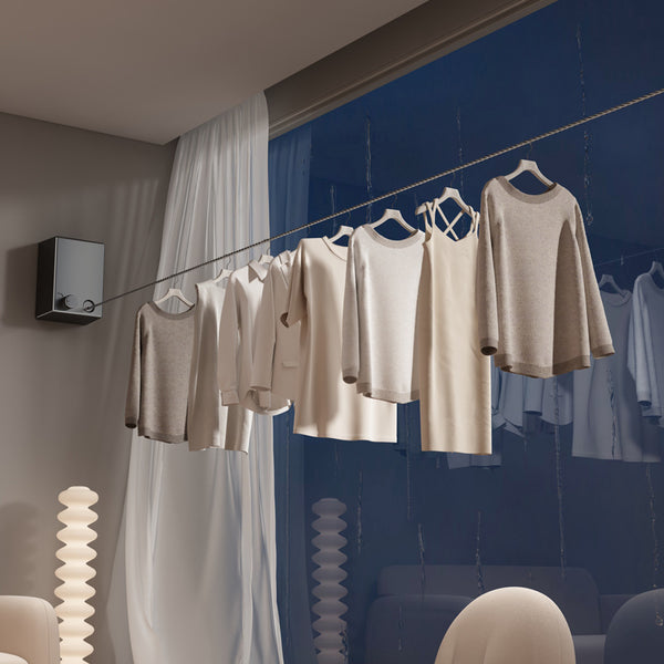 Retractable Stainless Steel Clothesline Gold - 4.2m Indoor and Outdoor Drying Solution