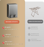 Retractable Stainless Steel Clothesline Black - 4.2m Indoor and Outdoor Drying Solution