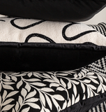 45*45cm Heart Triangle Elegant Two-Piece INS-Style Jacquard Pillow Covers - Black & White Sofa Decor