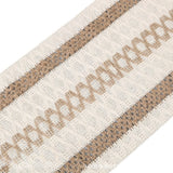 2-PCS Double bars Bohemian Woven Table Runner with Tassels - Rustic Farmhouse Decor for Dining & Coffee Tables