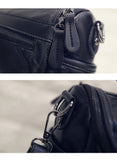 Women's Black Studded Handbag Shoulder Bag with Rivets