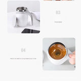 Automatic Self Stirring Coffee Mug 380ml Mixing Cup Stainless Steel Battery Operated Coffee