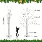 Night Light Decor 144 LEDS Birch Tree Lamp with Bendable Branches Style - Warm White Romantic Decorative