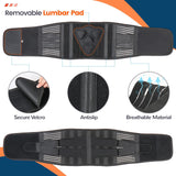 Compression Belt waist belt M Size Black Double-Compression Sports Waist Trimmer with 4 Steel Plates and 2 Spring Stays for Strength Training & Back Protection