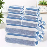 Towels 8-Piece Blue Luxury Coral Fleece Towel & Bath Sheet Set - Ultra-Soft High-Density Absorbent Towels Complete Bundle