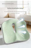 Cushion with Lumbar Support 2-piece Off-White Ergonomic Memory Foam Seat