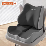 Cushion with Lumbar Support 2-piece Off- Grey Ergonomic Memory Foam Seat Cushion