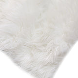 Rug Soft Rug Shaggy for Bedroom Living Room Mat 120x60cm White (IDRO)