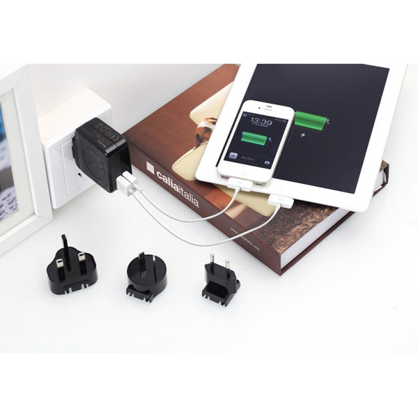 Charger Travel Adapter Multi Plugs USB Wall Charger Adapter 4.2 A US UK EU AU Plugs with Car Charger
