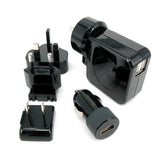 Charger Travel Adapter Multi Plugs USB Wall Charger Adapter 4.2 A US UK EU AU Plugs with Car Charger