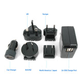 Charger Travel Adapter Multi Plugs USB Wall Charger Adapter 4.2 A US UK EU AU Plugs with Car Charger