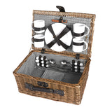 Picnic Basket Set Easy Carry Willow Baskets Travel Camping Travel (IDRO)