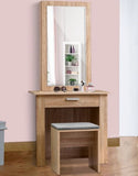 Beauty Table Mirror And  Stool Mirror And Shelves Jewellery  Storage Makeup