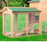 Cage Pets Wooden Pet Rabbit Easy Clean Safe Modern Large Safe wood color