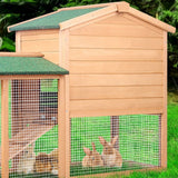 Cage Pets Wooden Pet Rabbit Easy Clean Safe Modern Large Safe wood color