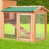 Cage Pets Wooden Pet Rabbit Easy Clean Safe Modern Large Safe wood color