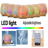 Diffuser with light effects and remote, Mist  Aromatherapy Humidifier for Essential Oil Via Ultrasonic