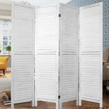 Divider 4 Parts Room Divider Screen Privacy Folding White (WARN)