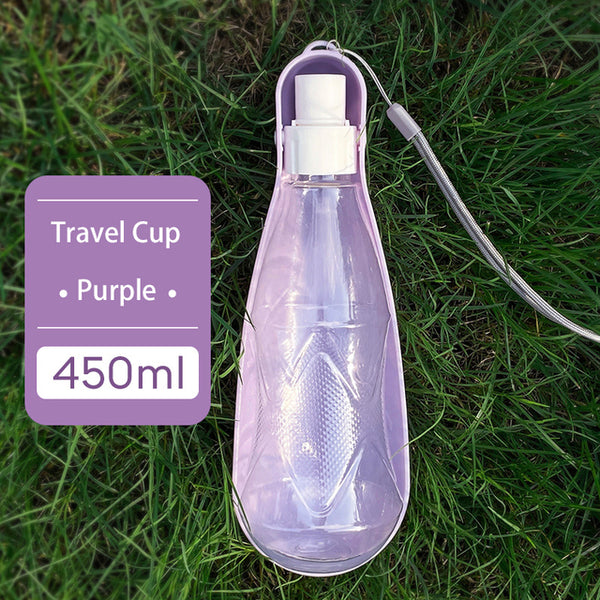 Pet Water Dog Water Bottle and sliding cup  Portable Dogs Drinking