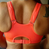 Sports Bra Women With  Front Zipper Fitness Shirt Push Up Plus Size S-XXXXXL