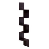 Bookcase Display Storage Stand  5 Lv Corner shelf Wall Shelf - Brown