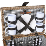 Picnic Basket Set Easy Carry Willow Baskets Travel Camping Travel (IDRO)