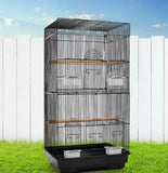 CAGE Size Medium 88(H) x 47(L) x 36(W) cm with Perches and Feeders Bird Cage  - Black