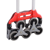 Trolley Climbing Trolley Aluminium Folding for Stair with 6 Wheels Hand Cart Climb Steps Portable (idro)