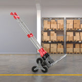 Trolley Climbing Trolley Aluminium Folding for Stair with 6 Wheels Hand Cart Climb Steps Portable (idro)