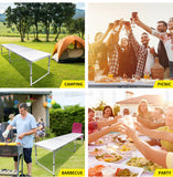 Portable Table Practical 240cm x 60cm x 70cm White