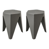 Stool Set of two Stool Super Modern Grey