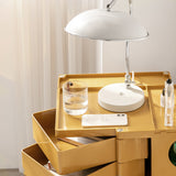 Trolley Mobile Storage Cart Shelf 5 Tier Drawer Yellow