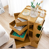 Trolley Mobile Storage Cart Shelf 5 Tier Drawer Yellow