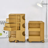 Trolley Mobile Storage Cart Shelf 5 Tier Drawer Yellow