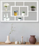 Shelves Display Style Floating Wall Mount Wall shelf Storage Bookshelf Rack White