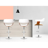 Stool Bar kitchen table stool White and Chrome